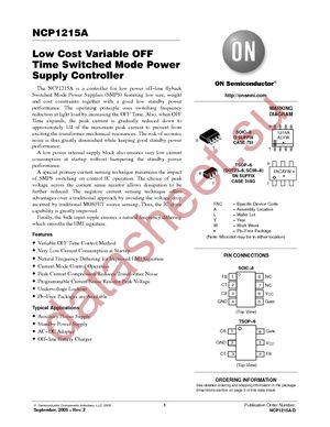 NCP1215ASNT1G datasheet  